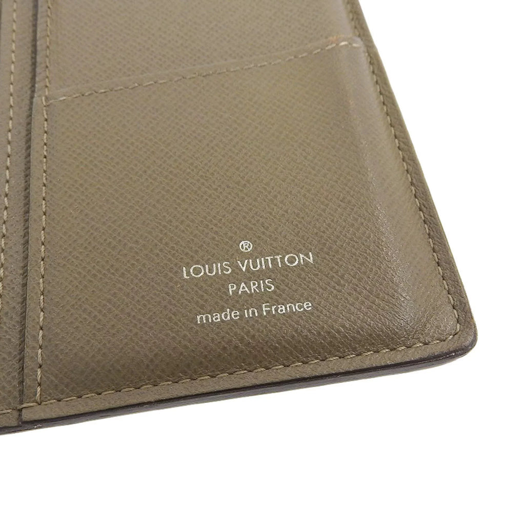Pre-Owned Louis Vuitton LOUISize VUITTON Taiga Portefeuille Brother Bifold Long Wallet Ural M32807 (Good)