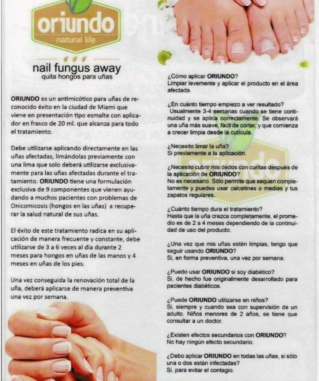 Oriundo Life Nail Treatment, Tratamiento Para Uñas, Extra Sizetrength Nail Renewal, Made in USizeA