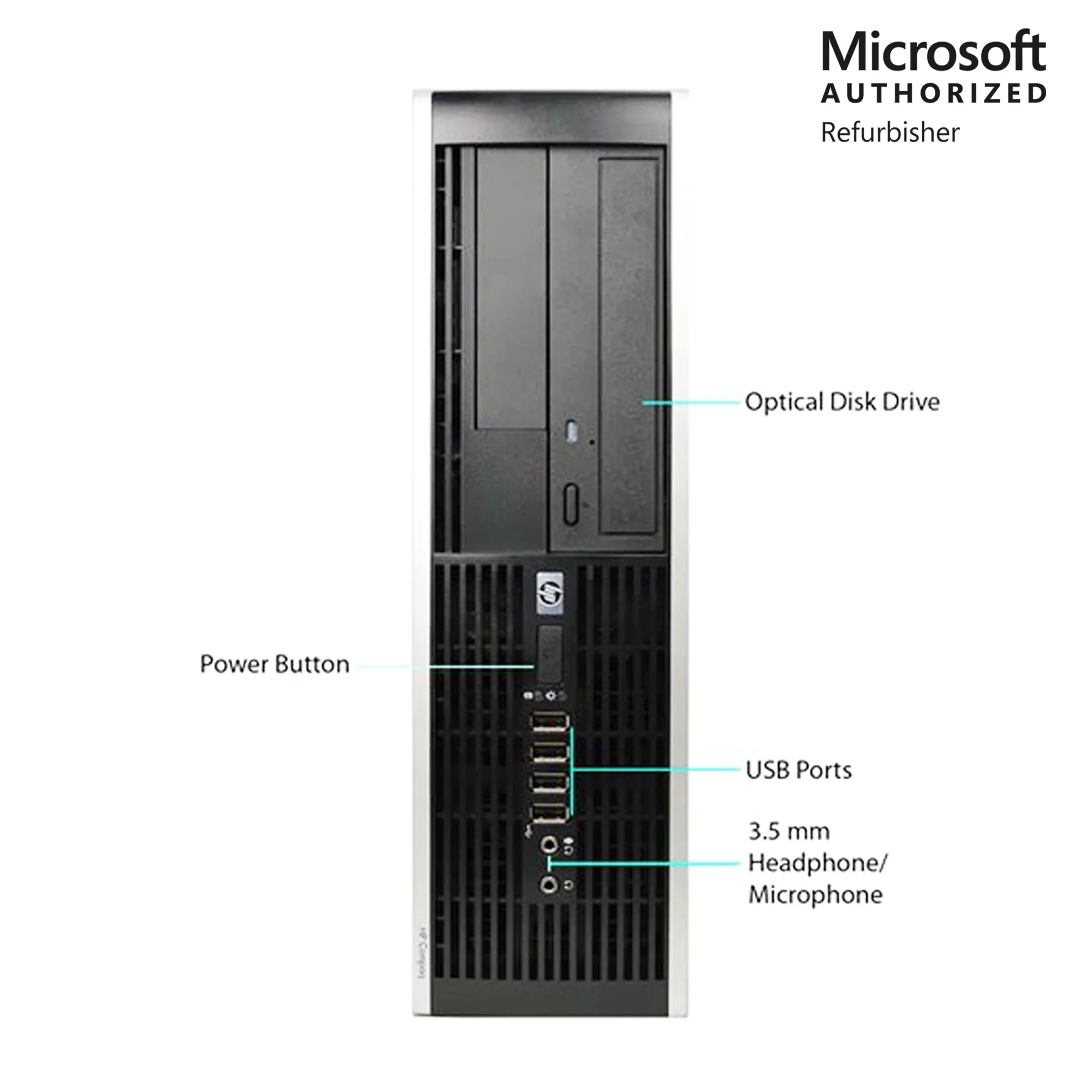 Hp Elite 8100 SizeFF Dual Core i5 3.2Ghz 8GB RAM 500Gb SizeSizeD WiFi Windows 10 Home Desktop Computer - 1 Year Warranty