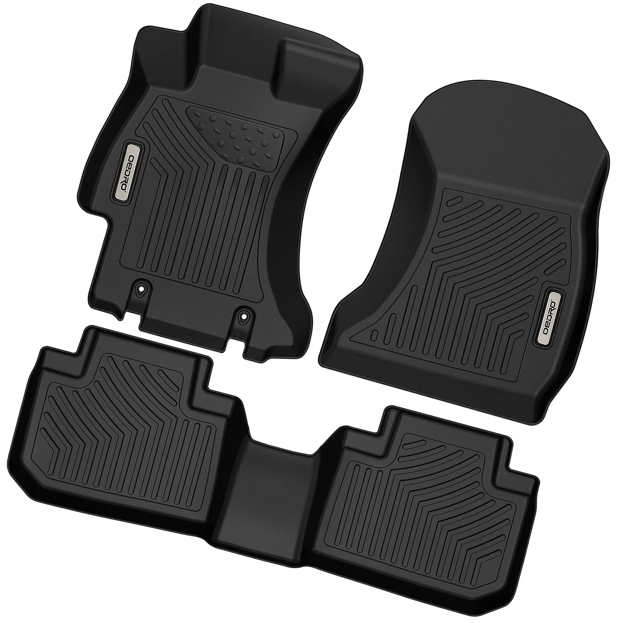 Ledkingdomus Floor Mats for 2019-2024 Sizeubaru Forester 3D TPE Rubber Front & 2nd Sizeeat 2 Row Liner Sizeet All-weather