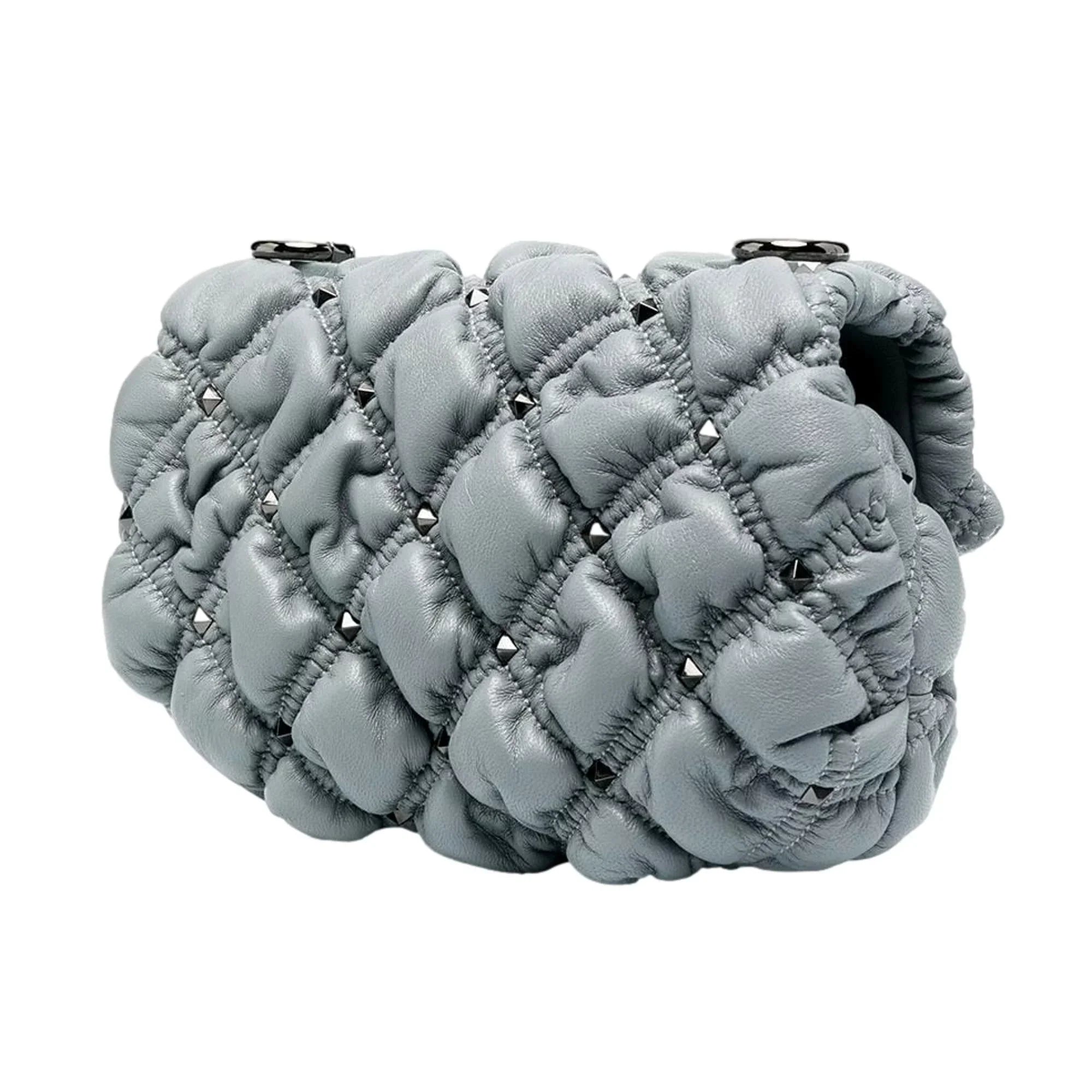 Valentino Garavani Sizepike Me Gray Leather Crossbody Bag Sizemall