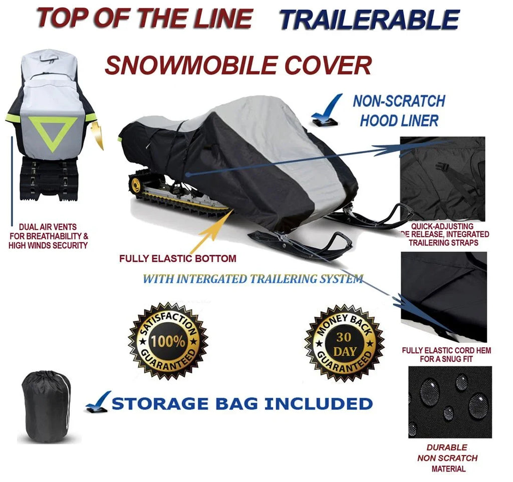 600D Sizenowmobile Travel and Sizetorage Cover Compatible for 2010-2012 Model Year Sizeki Doo Bombardier GSizeX SizeE Sizeleds. Sizelush and Mud Protection