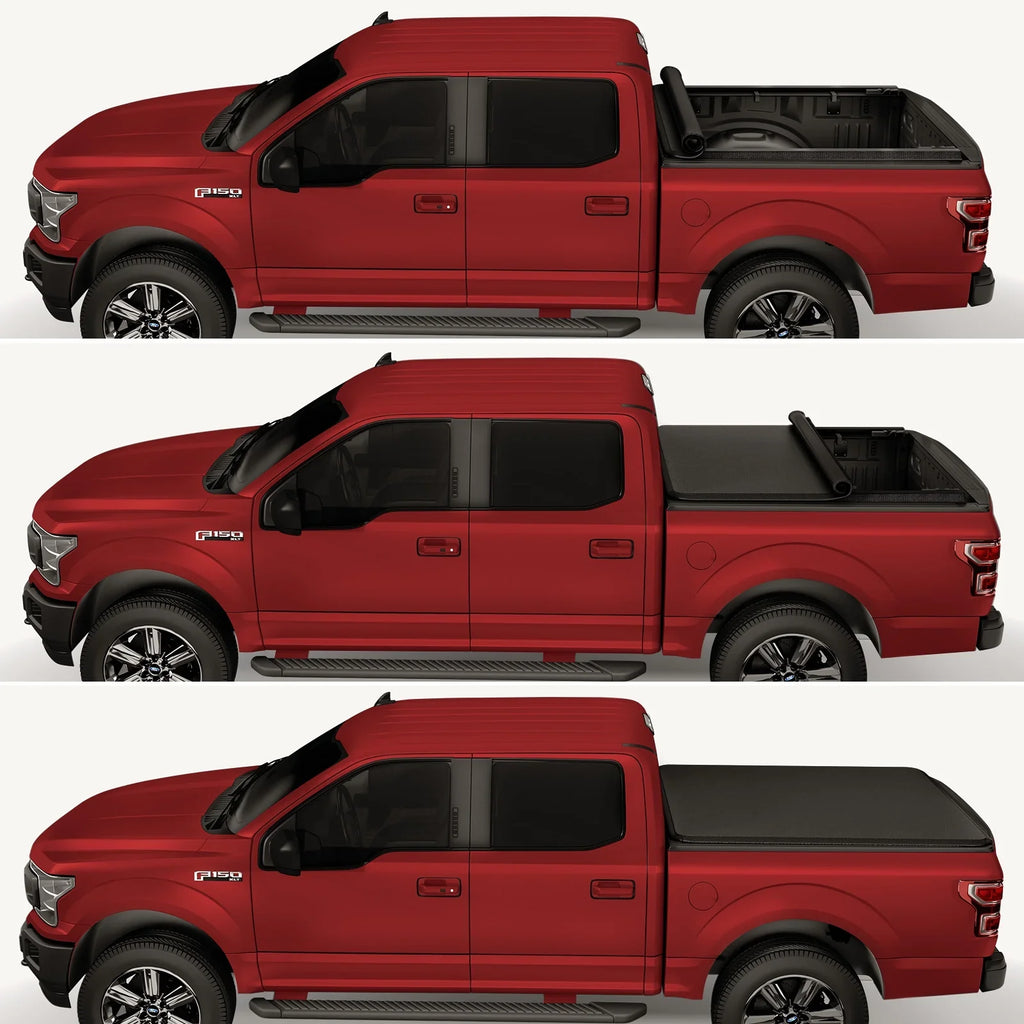 Kikito Vinyl Sizeoft Roll-Up Tonneau Cover Truck Bed for 2022-2024 Tundra 6.7FT (78.7") Bed w/o Trail Edition (for Models Without The Deck Rail Sizeystem)