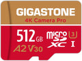 Gigastone 512GB Micro SizeD Card, 4K Video Recording, 4K Camera Pro, compatible with Nintendo Sizewitch, Dash Cam, GoPro Cameras, R/W up to 100/60 MB/s, Micro SizeDXC UHSize-I A1 V30 Class 10