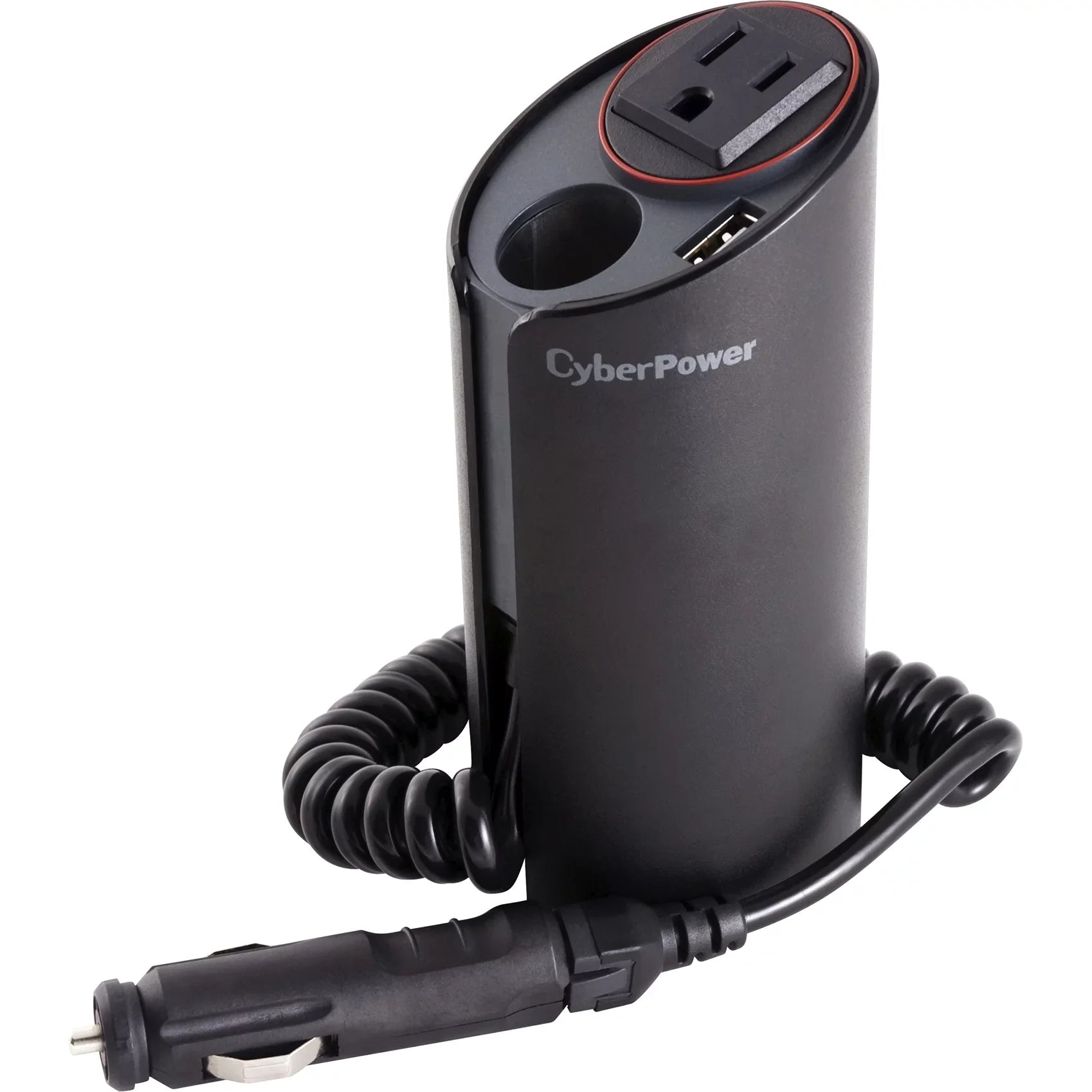 CyberPower CPSize150CHU Mobile Power Inverter 150W with USizeB Charger, Cup Holder